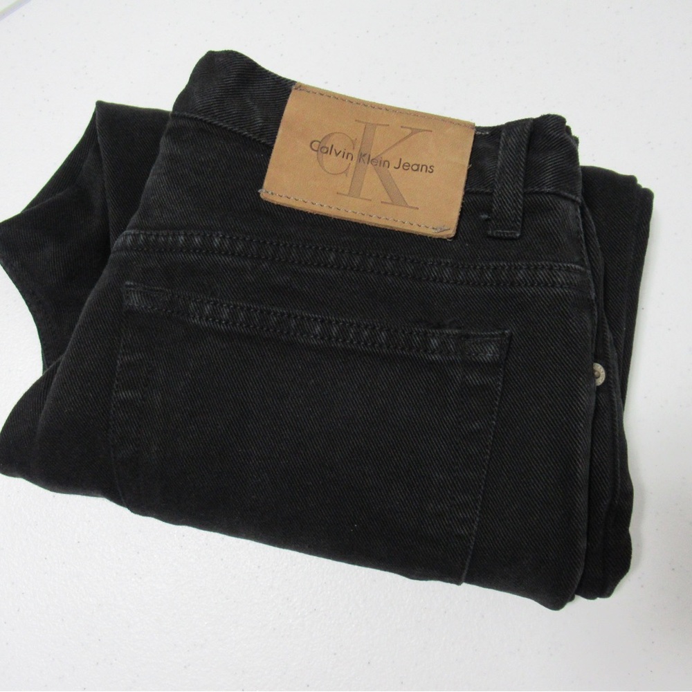 Calvin Klein High Rise Vintage Black Denim Jeans Size 12